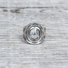 Munqa Newtive Peace Sign Silver Ring