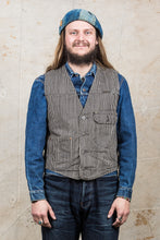 Second Hand Indigofera Floyd Vest Hickory Stripes