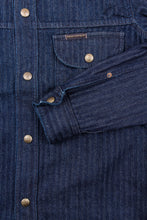 Indigofera Fargo Shirt Indigo Herringbone