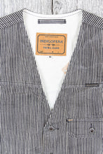 Second Hand Indigofera Floyd Vest Hickory Stripes