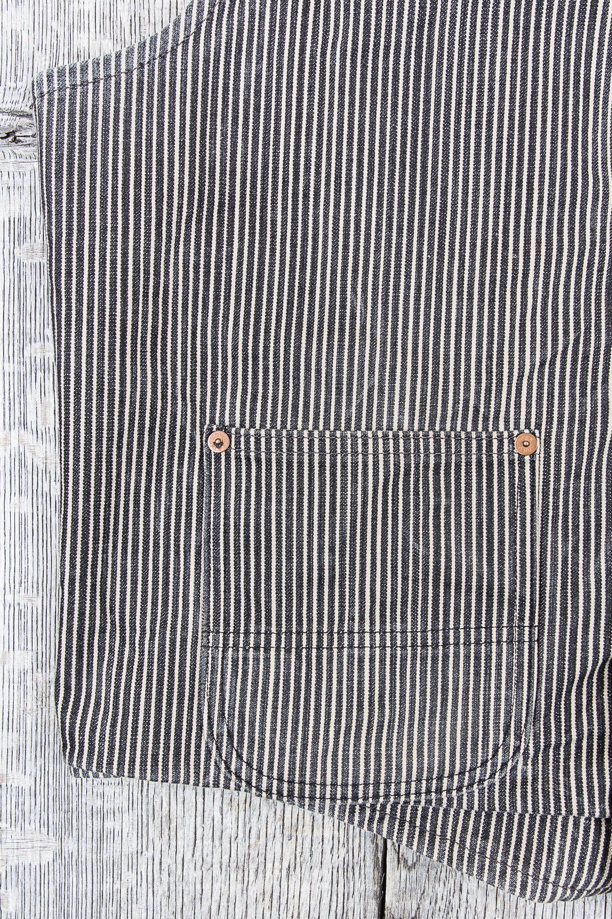 Second Hand Indigofera Floyd Vest Hickory Stripes