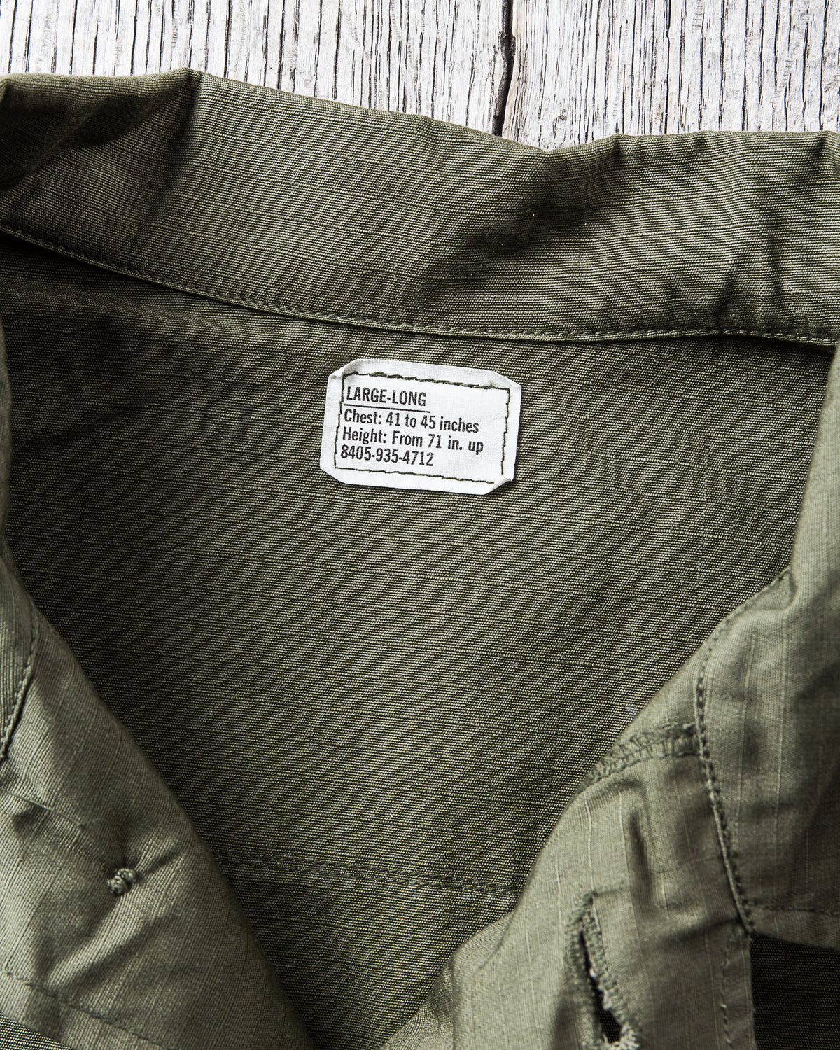 Vintage Deadstock 1969 US Army Ripstop Tropical Jacket Size: Large Long