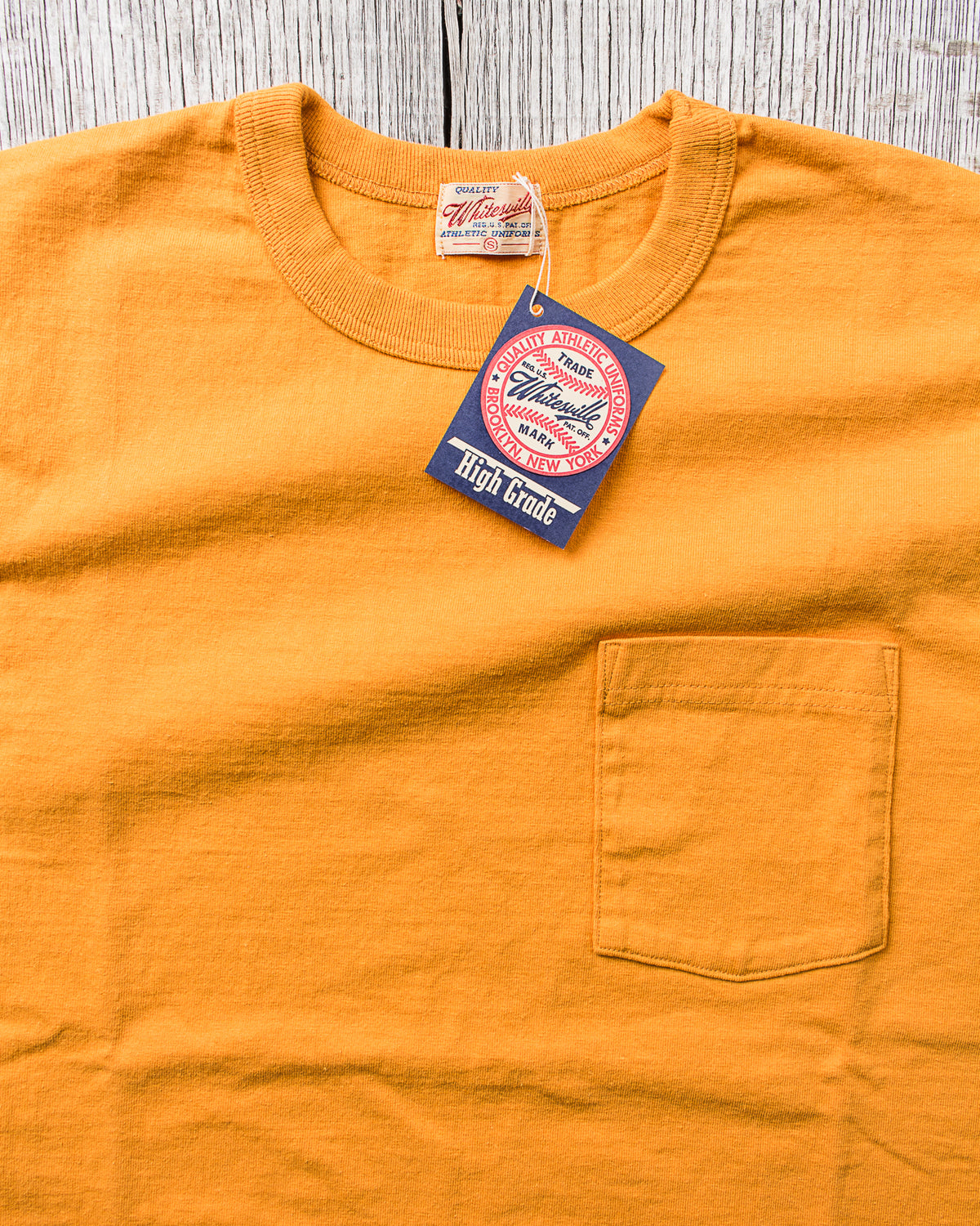 Whitesville Heavyweight Short Sleeve Pocket T-shirt Gold WV78932