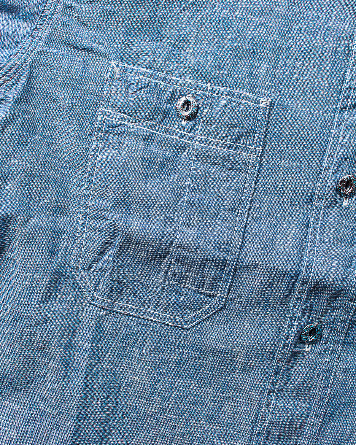 Sugar Cane & Co. Fiction Romance 4,3oz Slub Chambray Work Shirt