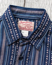 Sugar Cane & Co. Native American Indigo Stripe Work Shirt