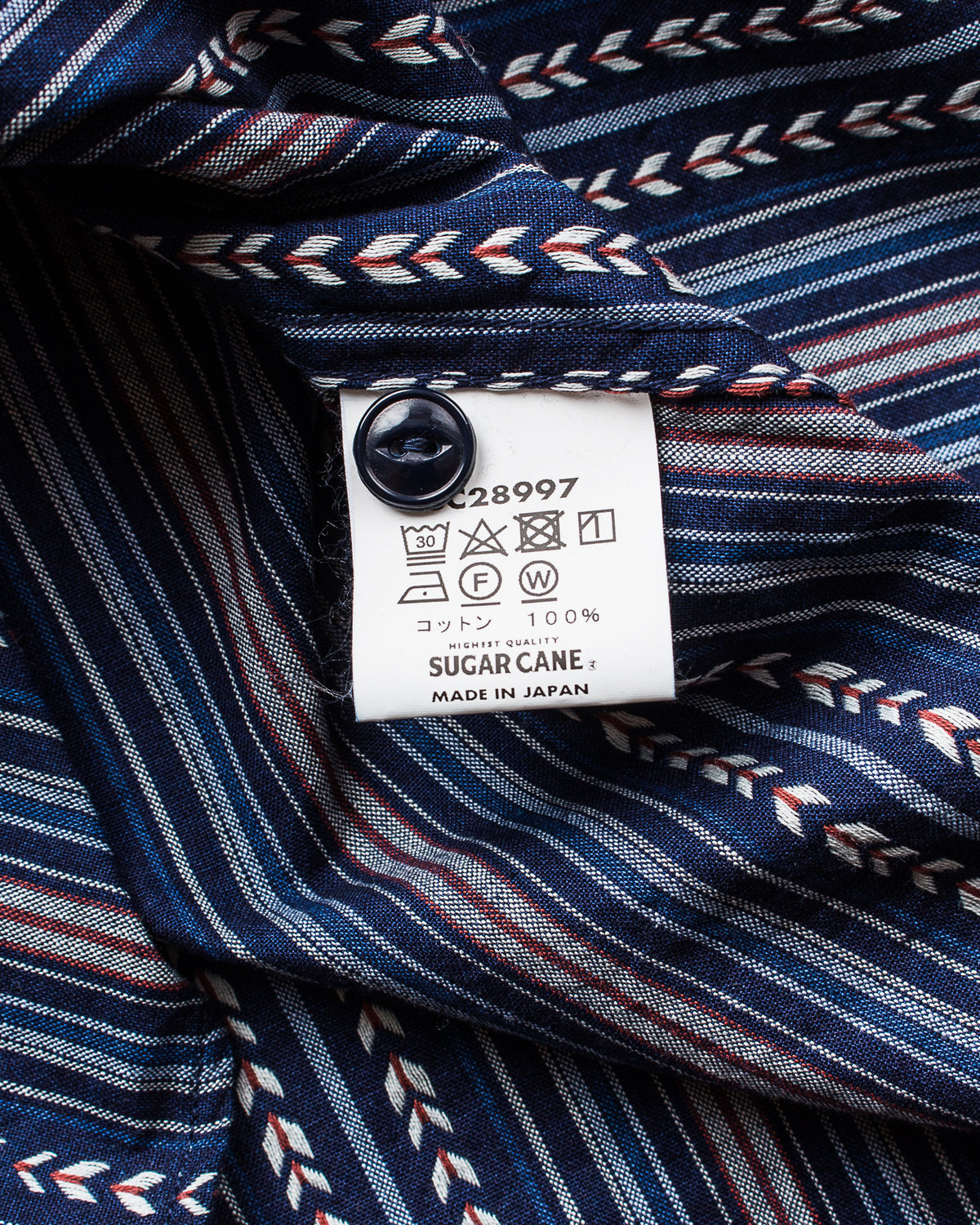 Sugar Cane & Co. Native American Indigo Stripe Work Shirt
