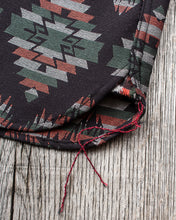 Sugar Cane Long Sleeve Native American Pattern Work Shirt Black