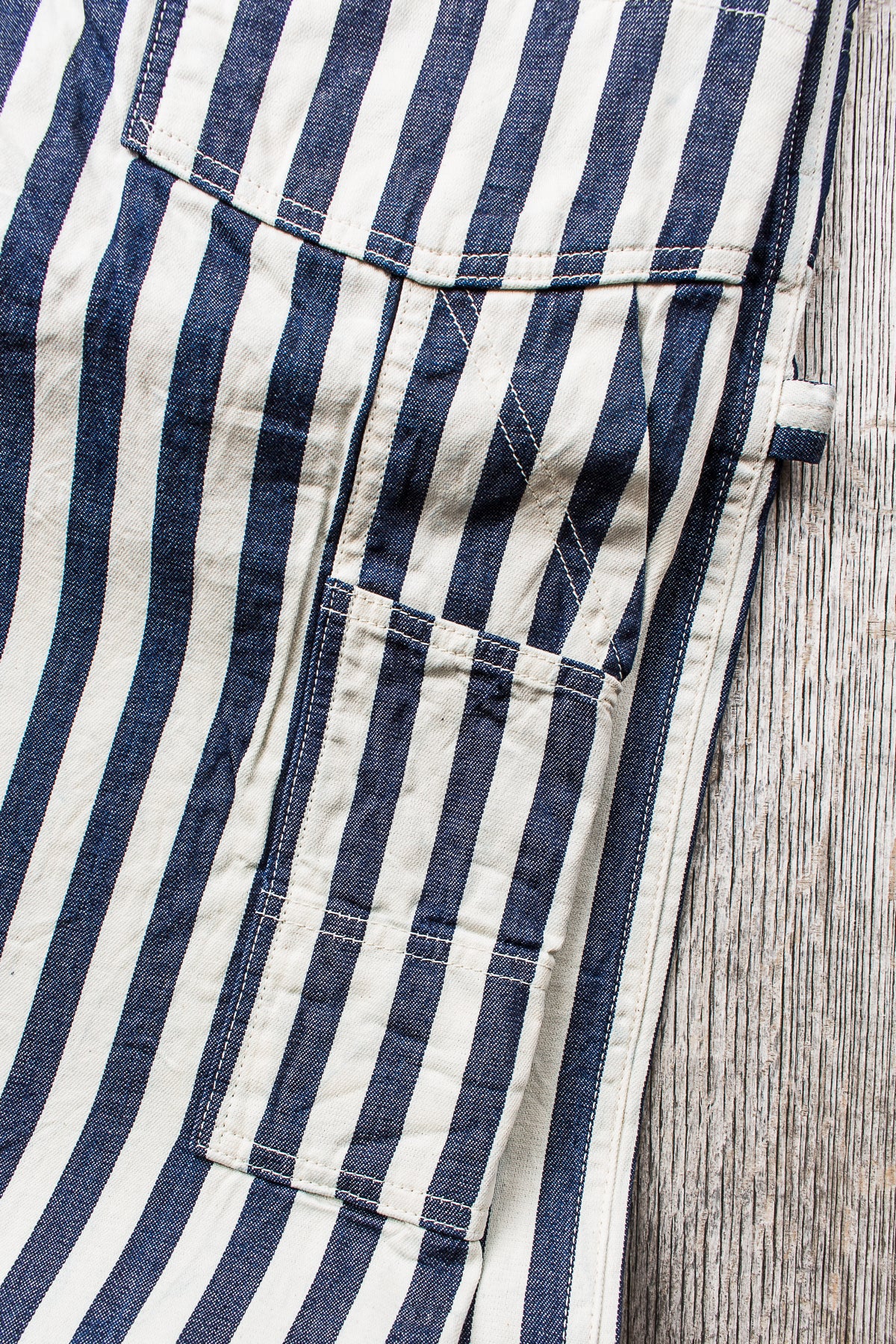 Sugar Cane & Co Headlight x Fiction Romance NOS 7oz 1/2" Indigo Stripe Work Pants