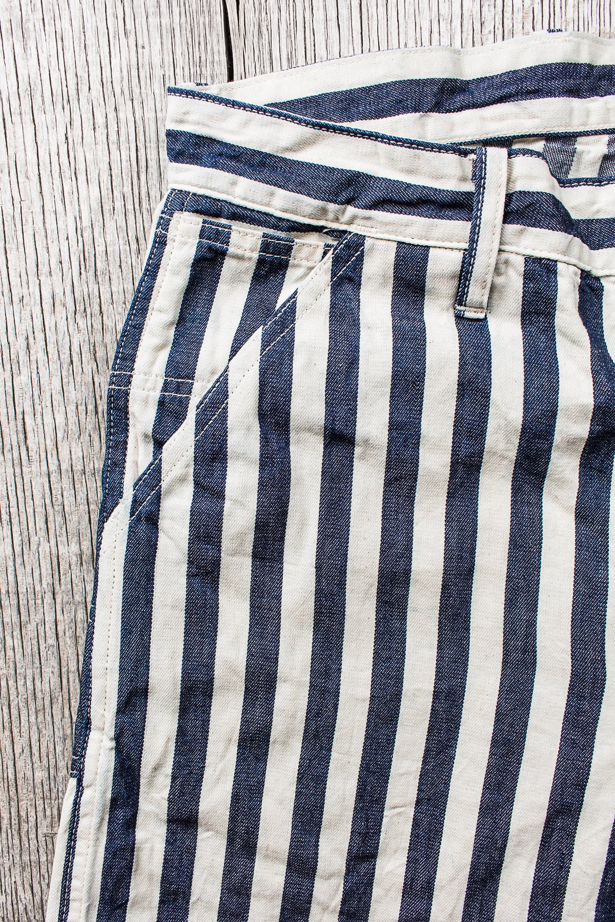 Sugar Cane & Co Headlight x Fiction Romance NOS 7oz 1/2" Indigo Stripe Work Pants