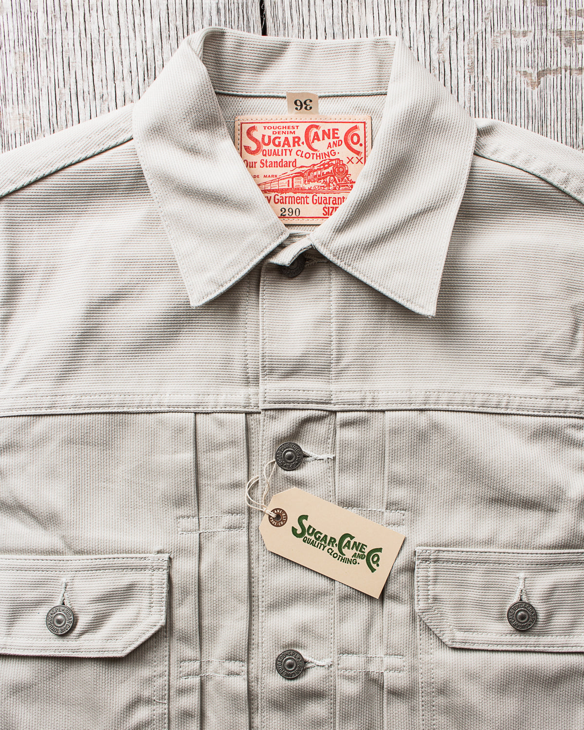 Sugar Cane & Co Sugar Cane 1953 Type 2 11oz Cotton Pique Jacket Off-White SC15290