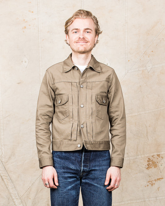 Sugar Cane & Co Sugar Cane 1953 Type 2 11oz Cotton Pique Jacket Khaki SC15290