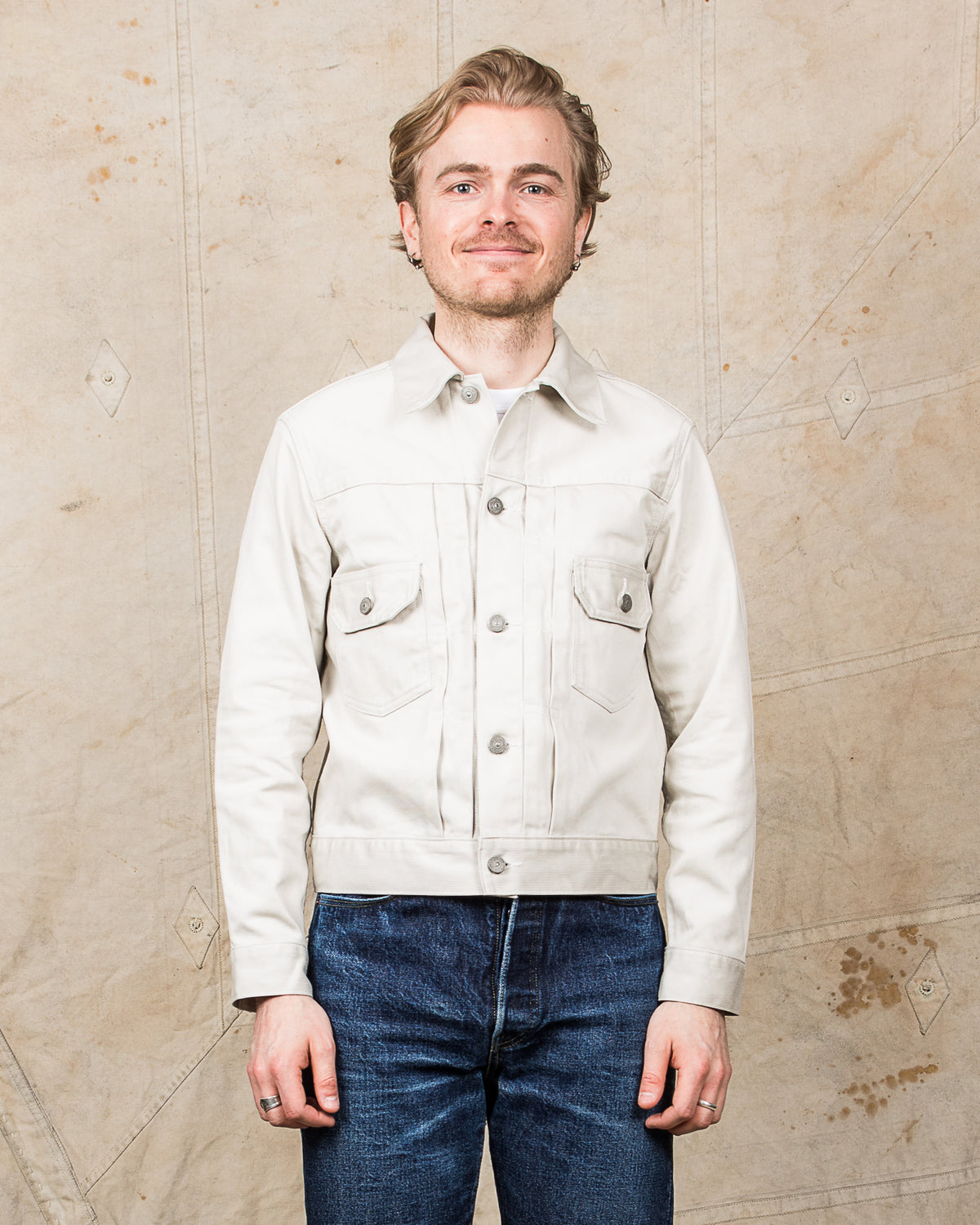 Sugar Cane & Co Sugar Cane 1953 Type 2 11oz Cotton Pique Jacket Off-White SC15290