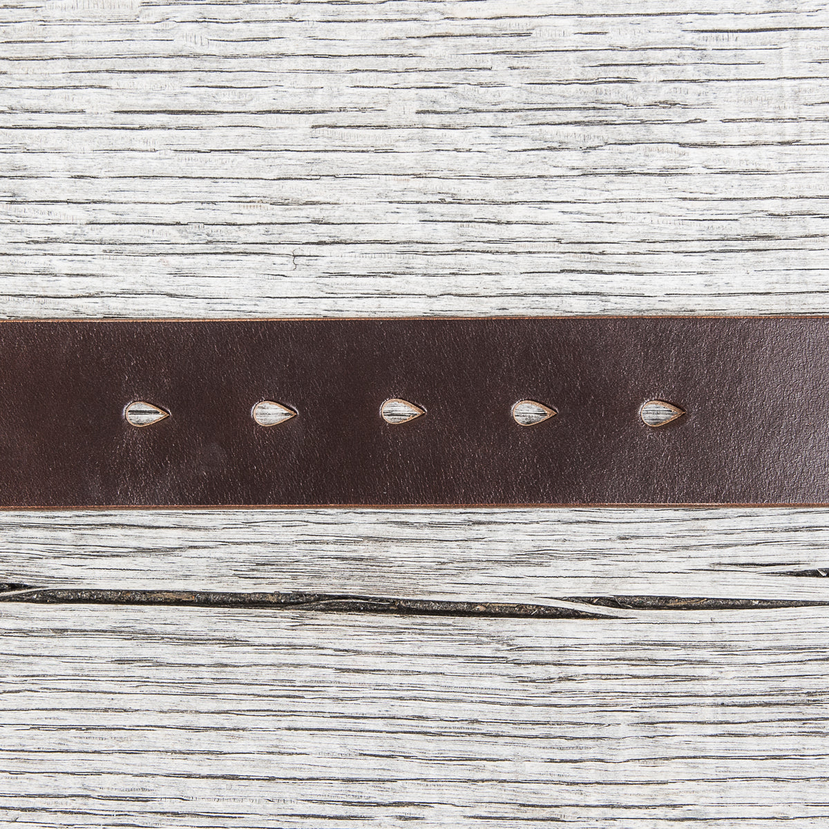 Lone Wolf Leathers Belt Horween Chromexcel Flat Square Brass Buckle