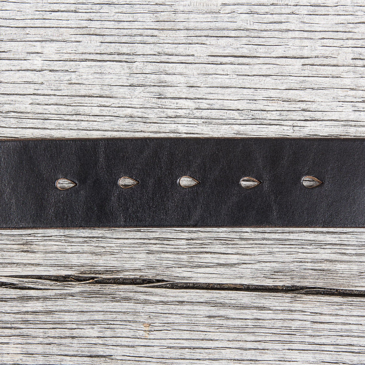 Lone Wolf Leathers Belt Horween Chromexcel Flat Octagon Brass Buckle