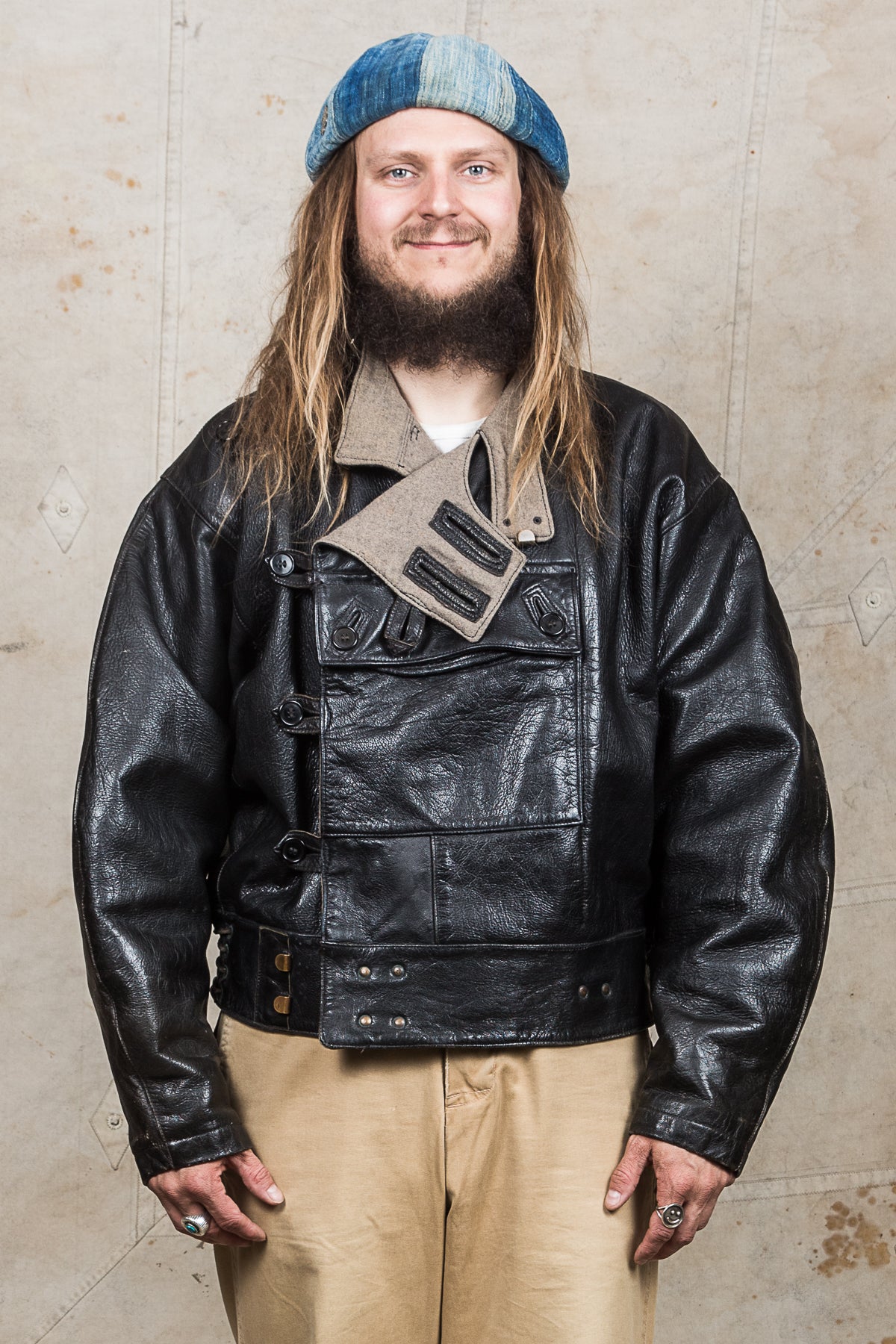 Vintage Swedish Army Dispatch Riders Leather Jacket
