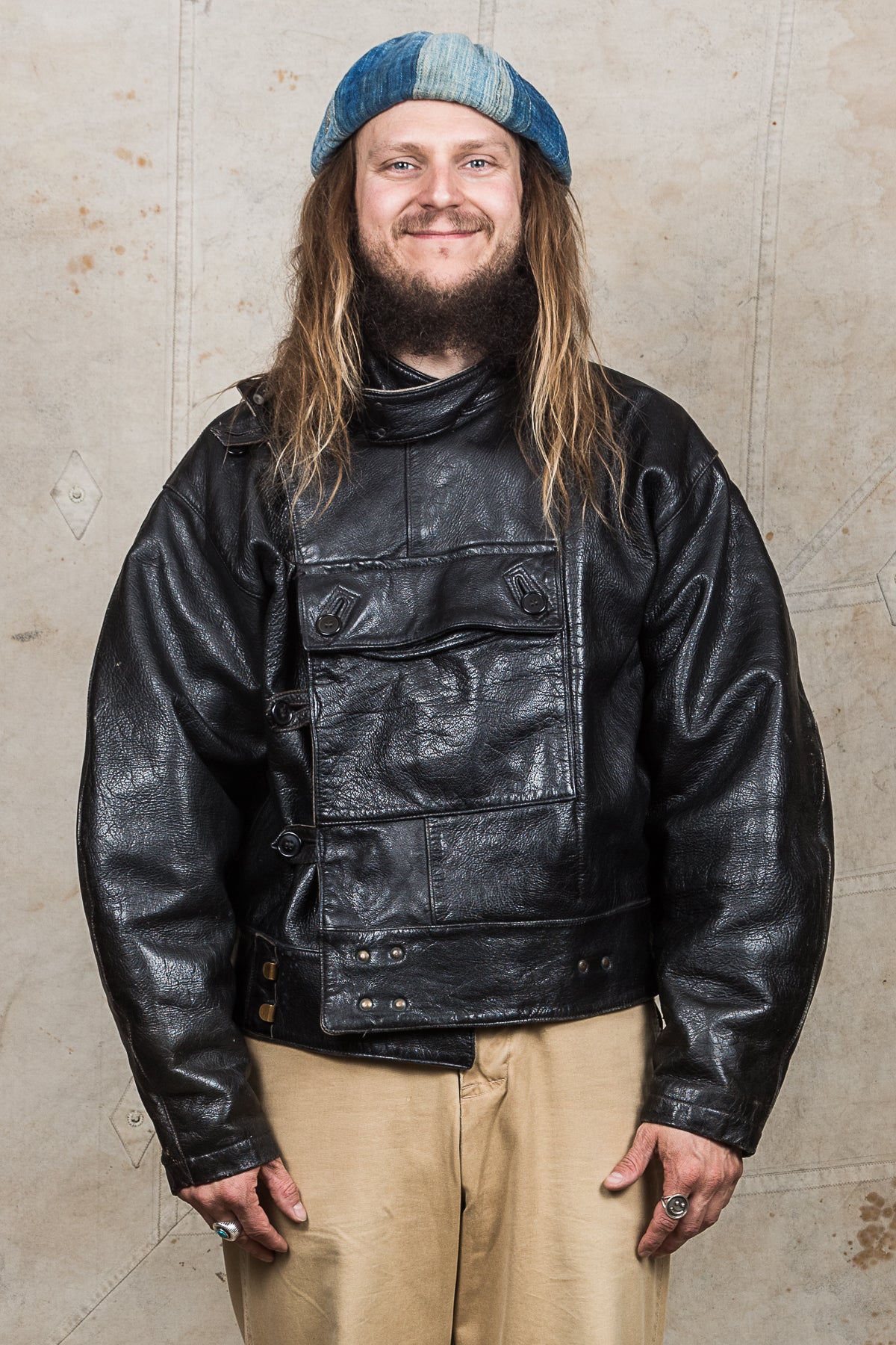 Vintage Swedish Army Dispatch Riders Leather Jacket