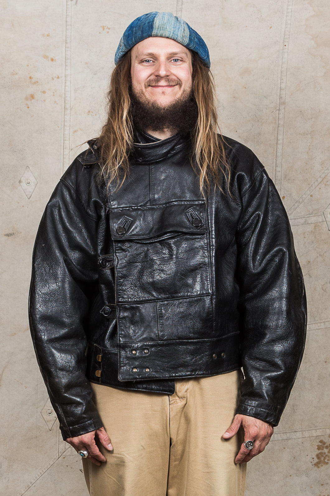 Vintage Swedish Army Dispatch Riders Leather Jacket