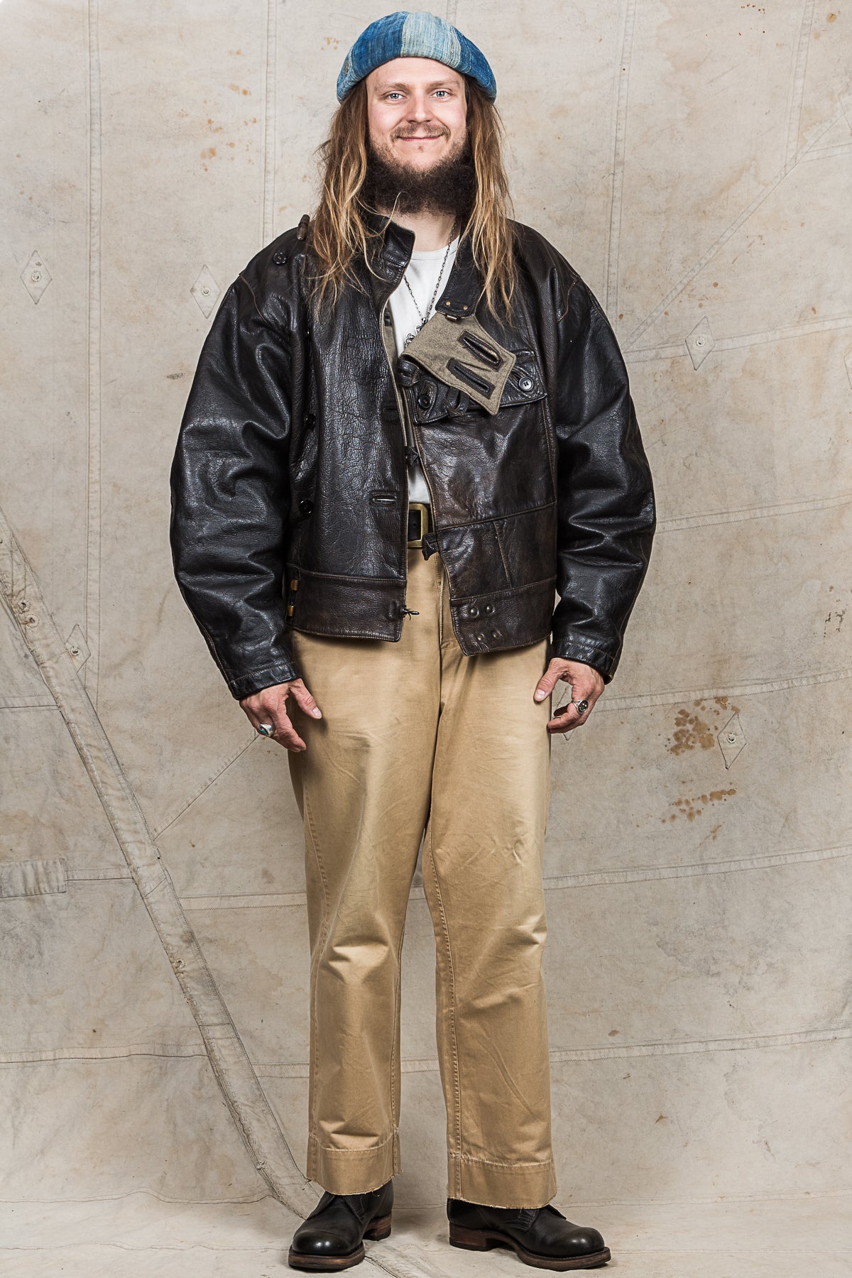 Vintage Swedish Army Dispatch Riders Leather Jacket 