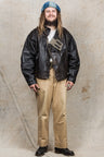 Vintage Swedish Army Dispatch Riders Leather Jacket "Ordonnansjacka" Size 52