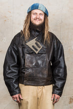 Vintage Swedish Army Dispatch Riders Leather Jacket "Ordonnansjacka" Size 52