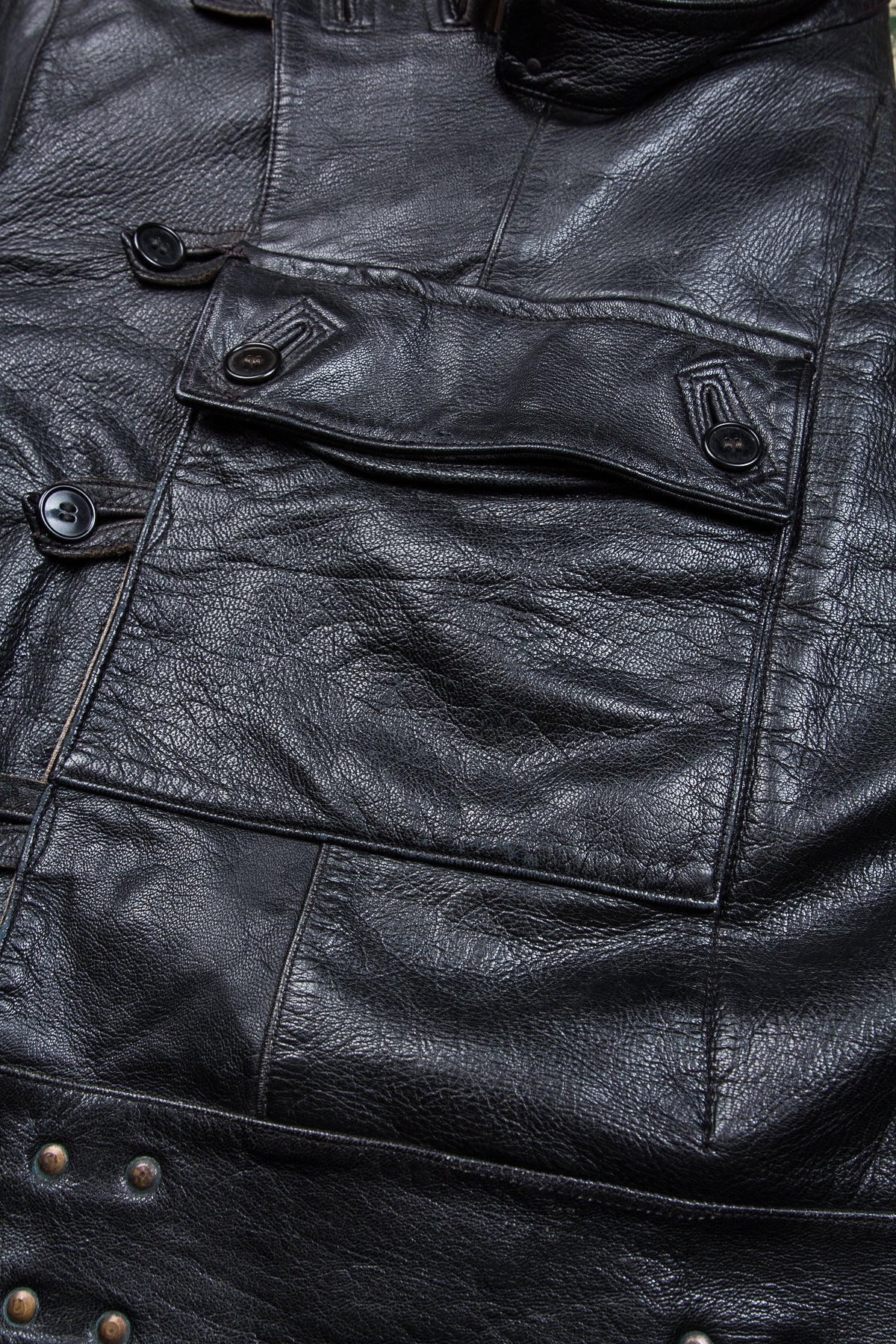 Vintage Swedish Army Dispatch Riders Leather Jacket 