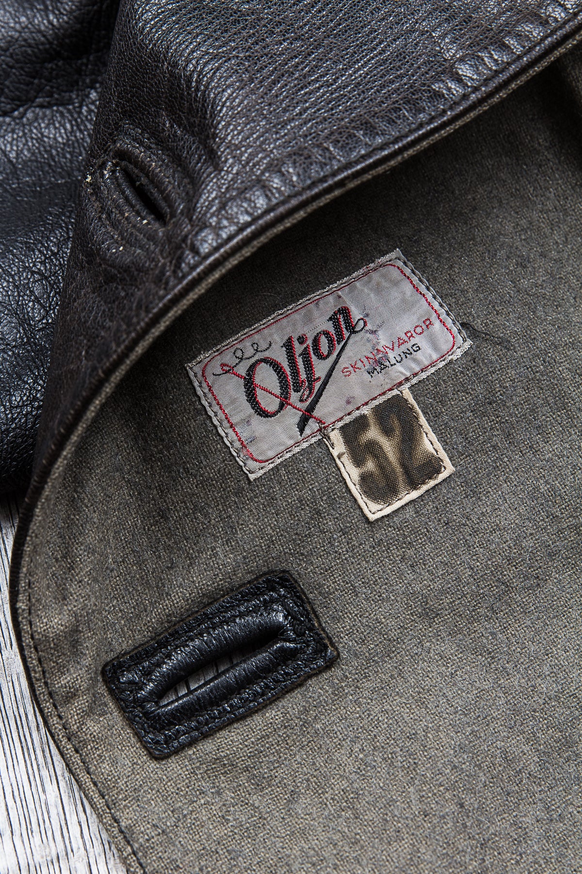 Vintage Swedish Army Dispatch Riders Leather Jacket "Ordonnansjacka" Size 52