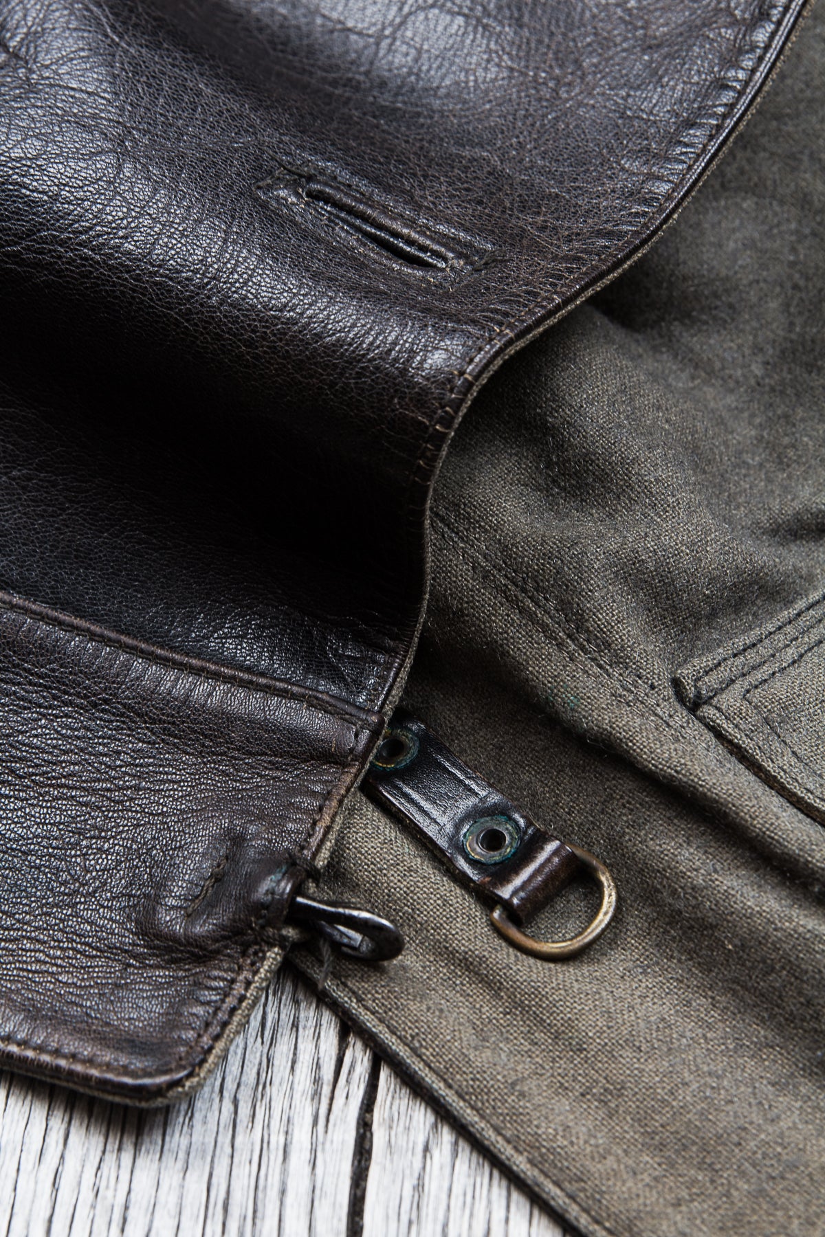Vintage Swedish Army Dispatch Riders Leather Jacket "Ordonnansjacka" Size 52