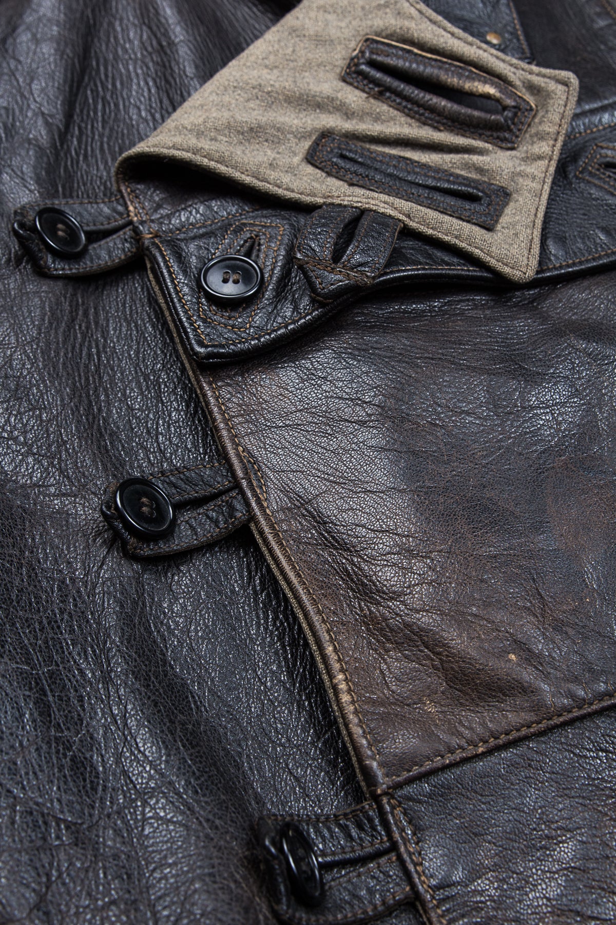 Vintage Swedish Army Dispatch Riders Leather Jacket "Ordonnansjacka" Size 52