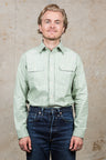Sugar Cane & Co Green Pin Check Work Shirt