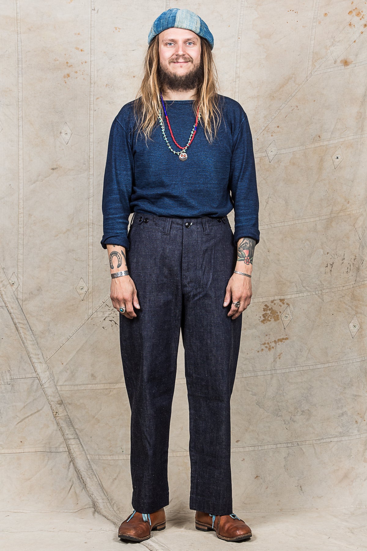 Warehouse & Co Military Pants Indigo Denim