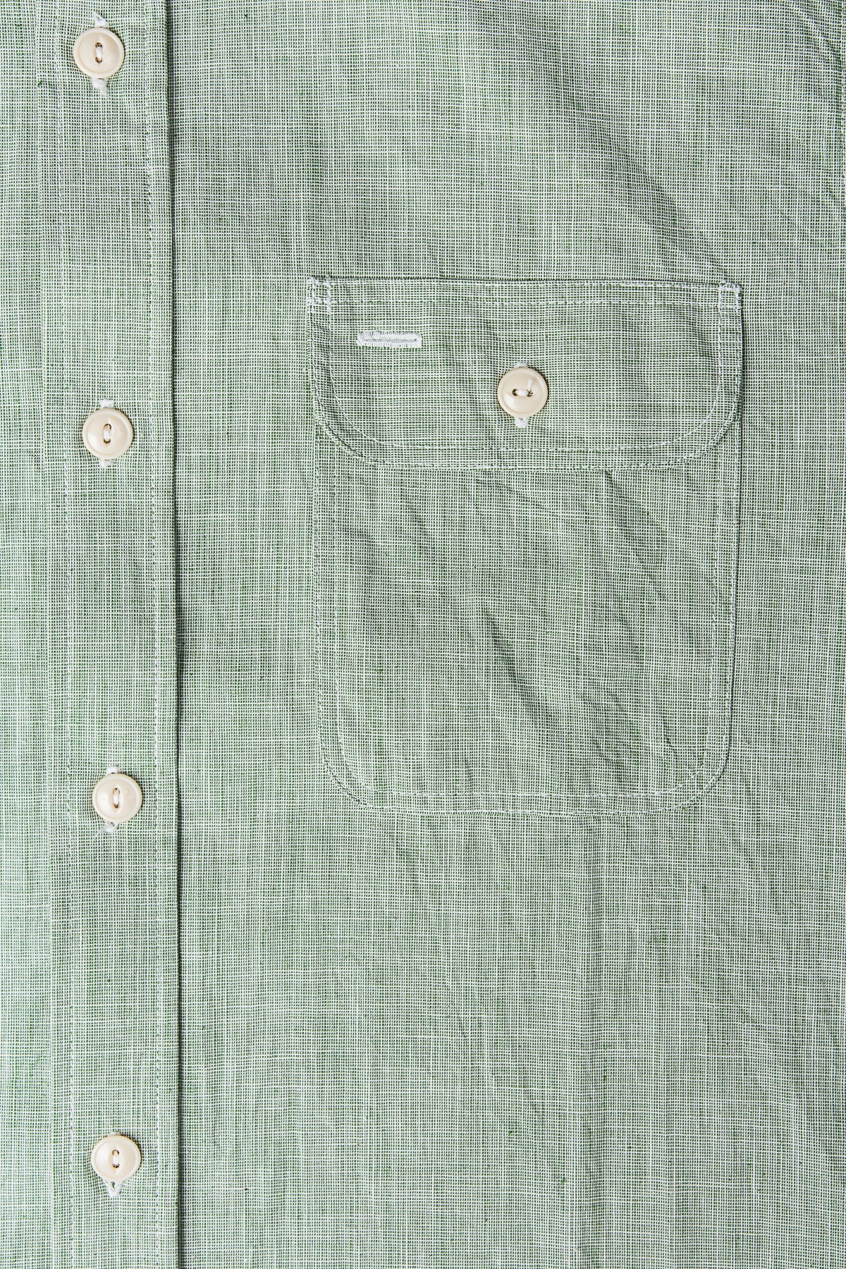 Sugar Cane & Co Green Pin Check Work Shirt