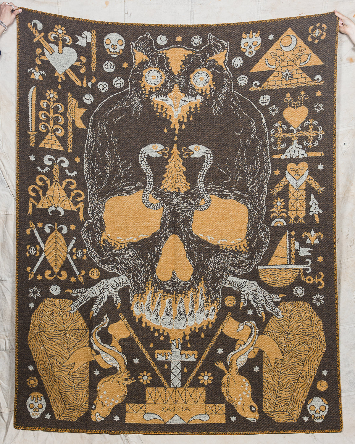 Indigofera Pure Wool Blanket Psyche of Samedi