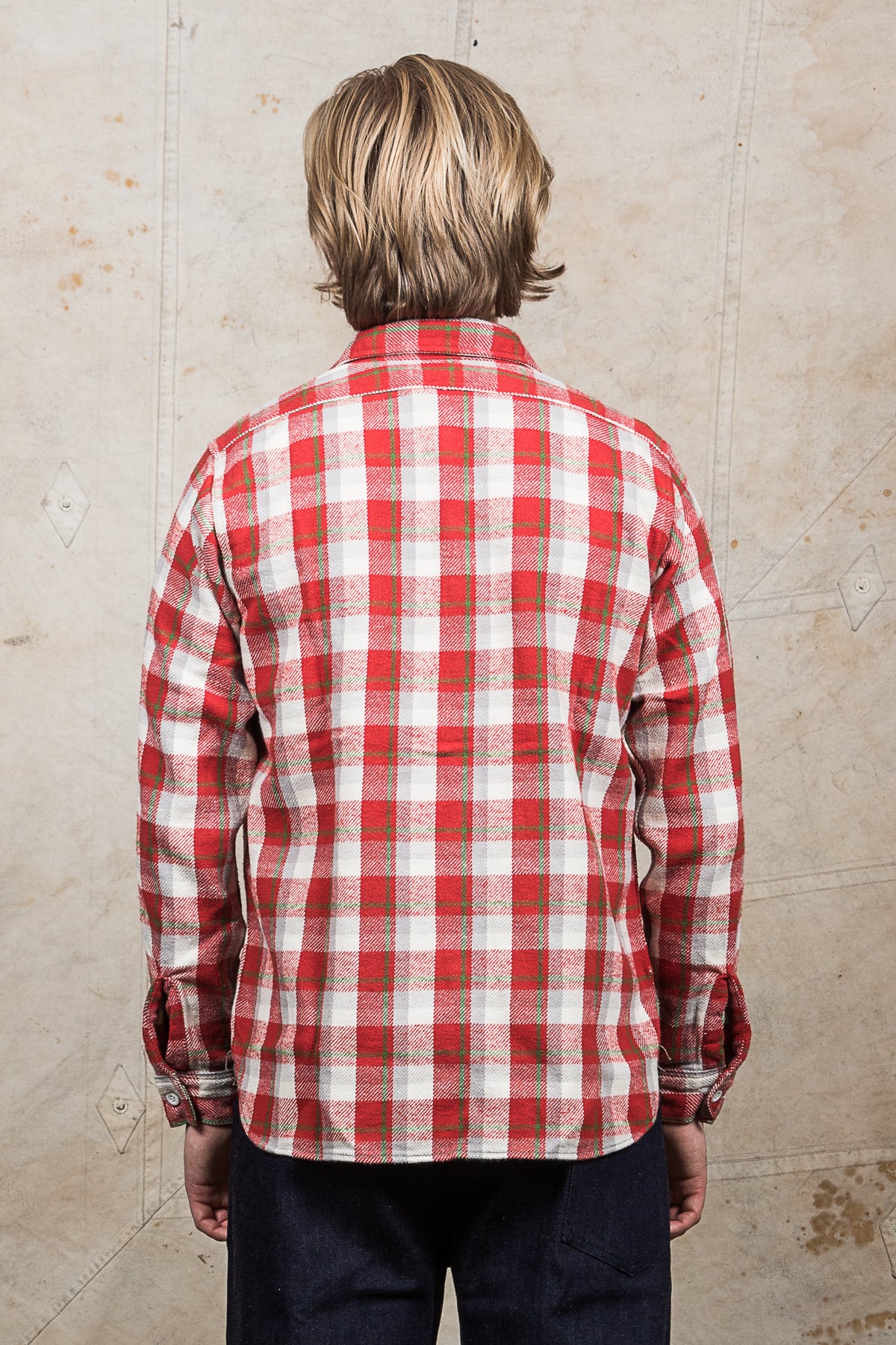Warehouse & Co Heavy Flannel Shirt Red White