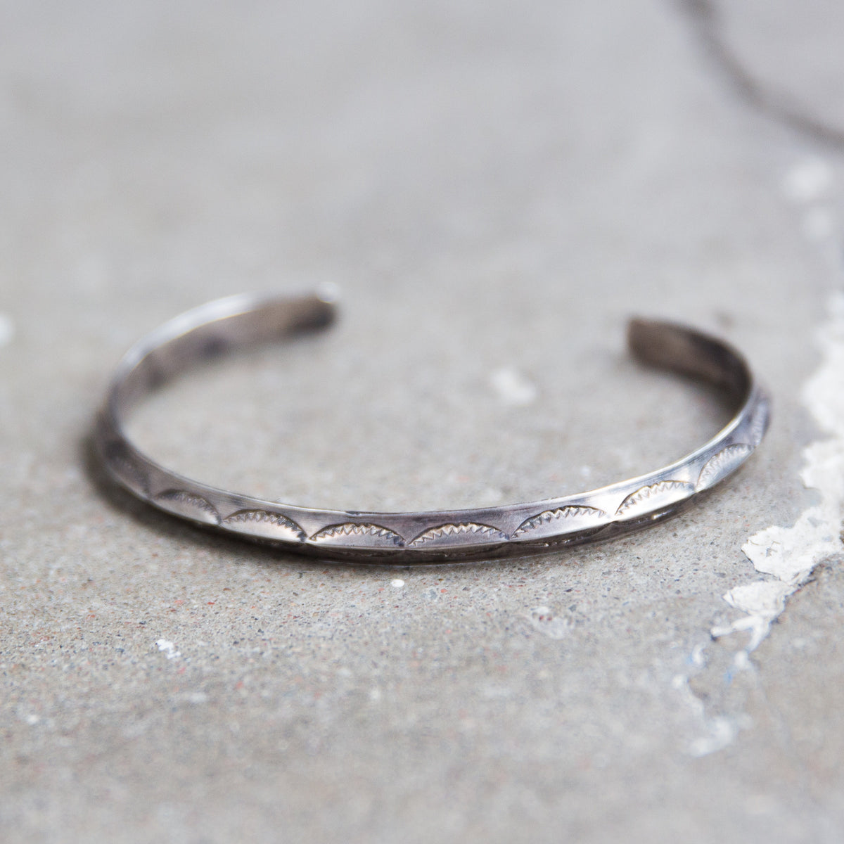 Thin Triangular Silver Bracelet