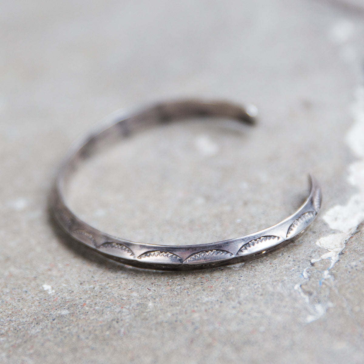 Thin Triangular Silver Bracelet