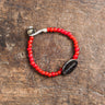 Tenable Crafts Red White Heart Trade Bead + Sterling Silver Arrow Bracelet #162