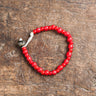 Tenable Crafts Red White Heart Trade Beads Bracelet #150
