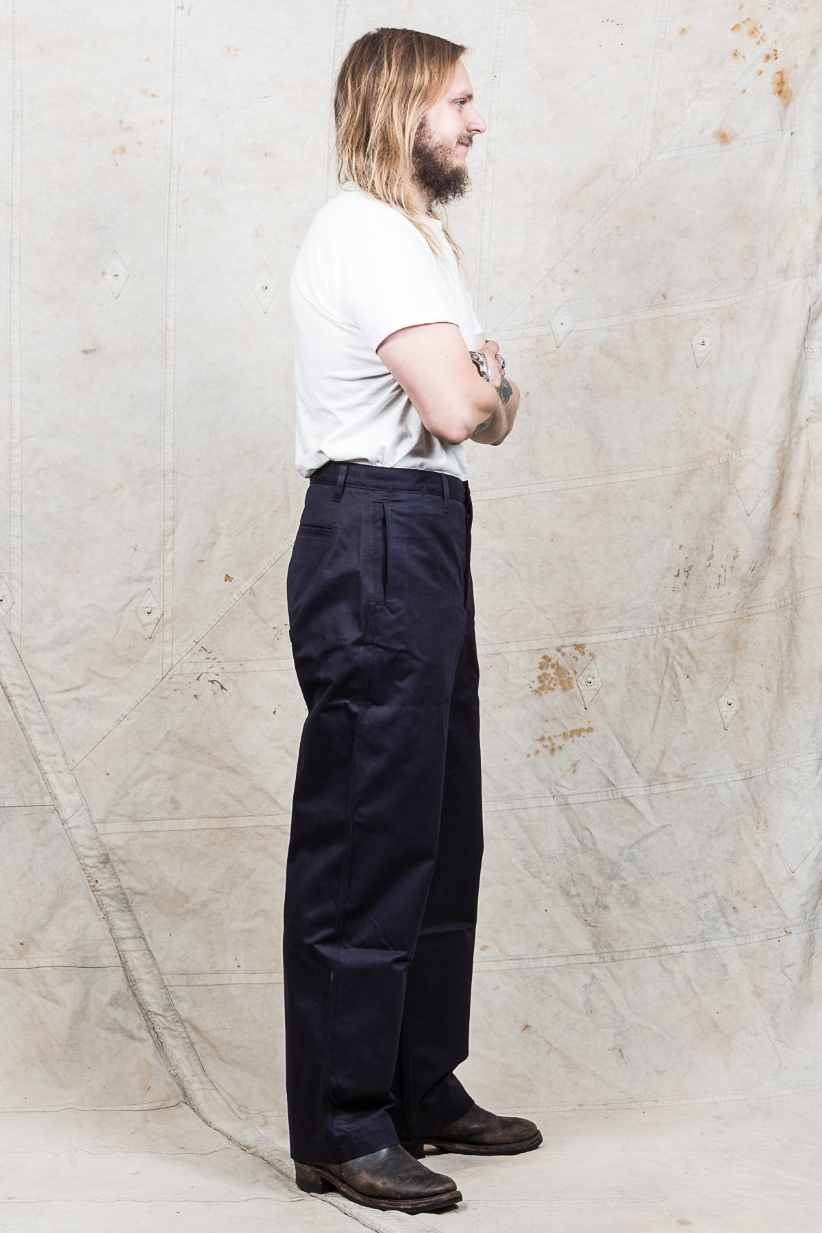 North Sea Clothing Canadian Trouser Navy