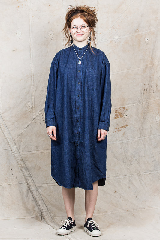 OrSlow Women's Denim Shirt One Piece Dress