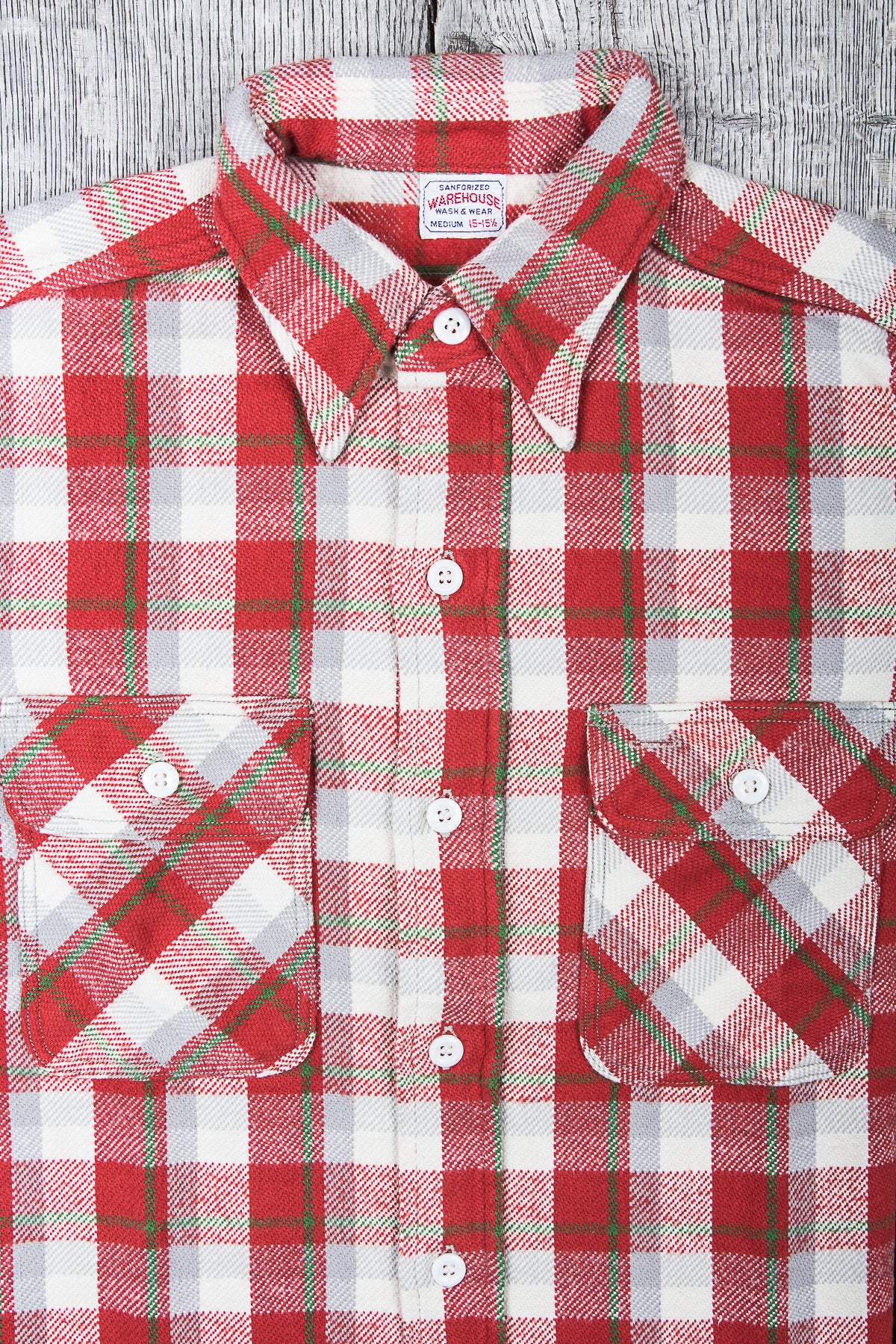 Warehouse & Co Heavy Flannel Shirt Red White