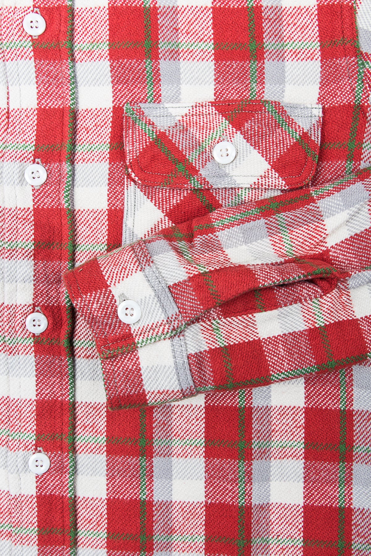 Warehouse & Co Heavy Flannel Shirt Red White
