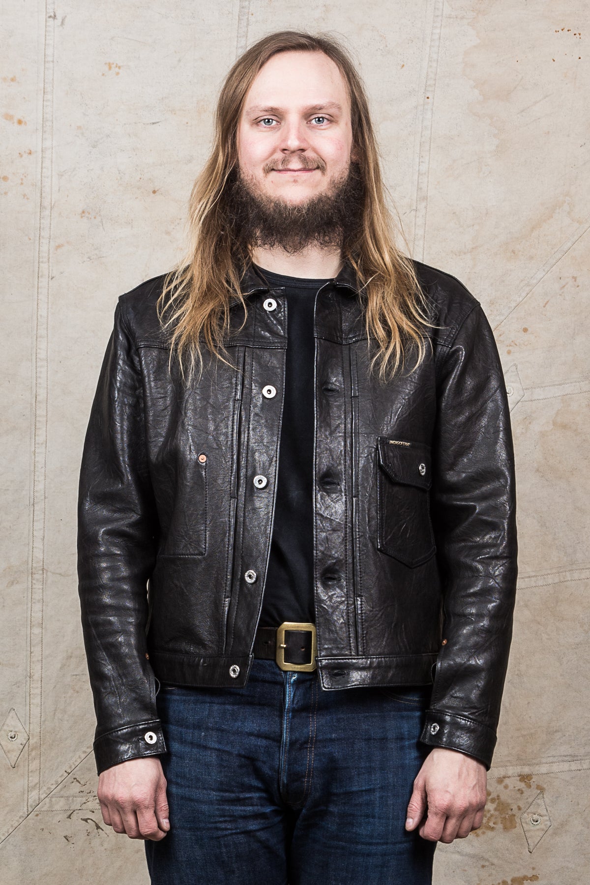 Secondhand Indigofera Black Grant Leather Jacket
