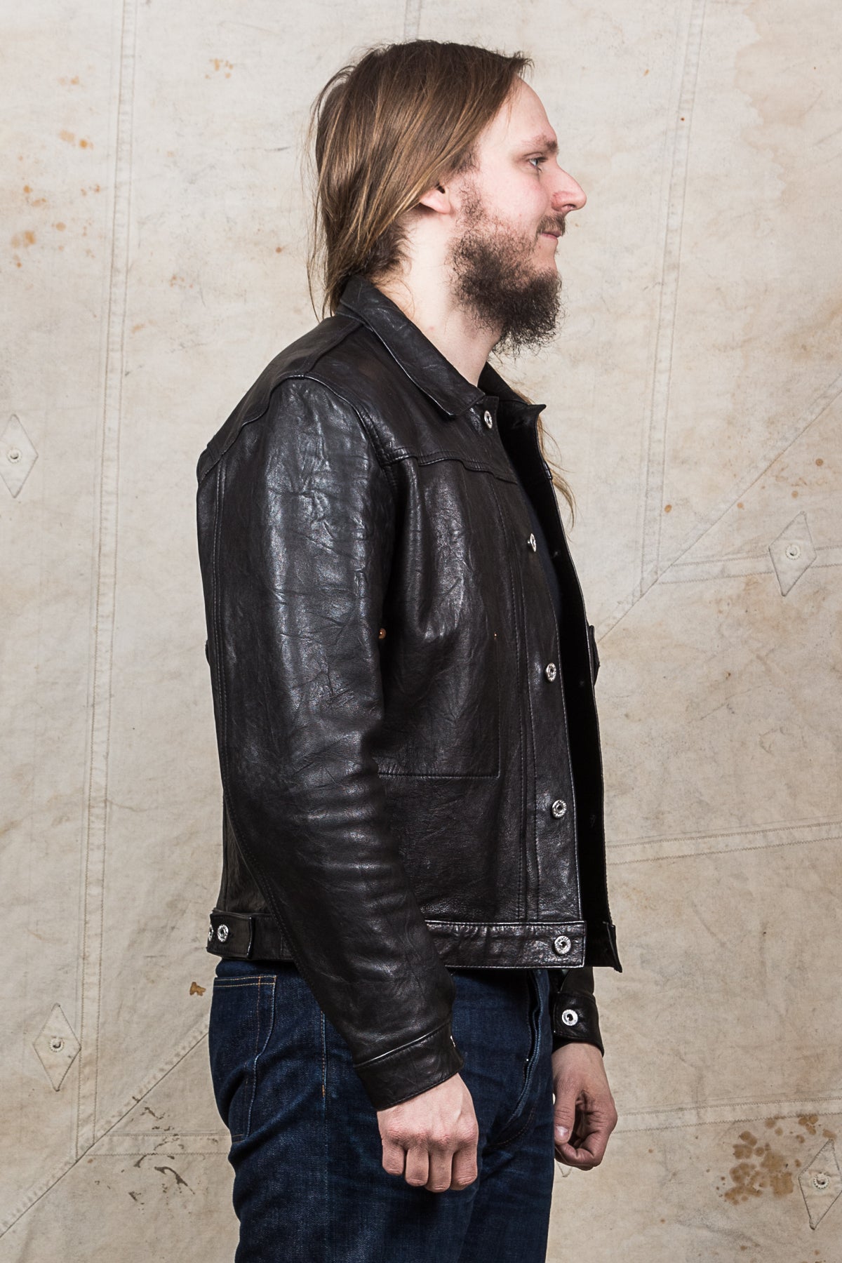 Secondhand Indigofera Black Grant Leather Jacket