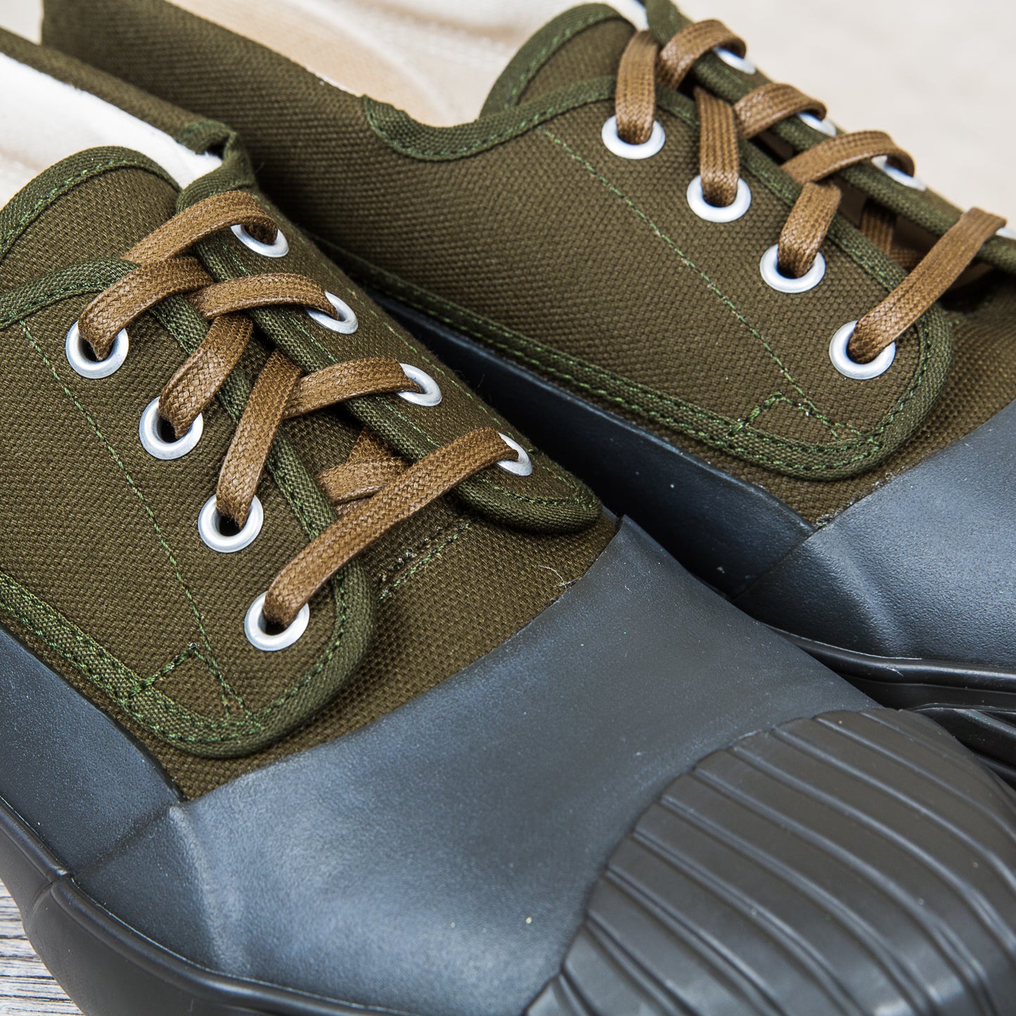 Moonstar Mudguard Vulcanized Rubber Shoes Olive