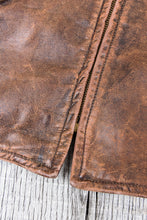 Vintage Original 40/50s Halfbelt Horsehide Leather Jacket