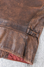 Vintage Original 40/50s Halfbelt Horsehide Leather Jacket