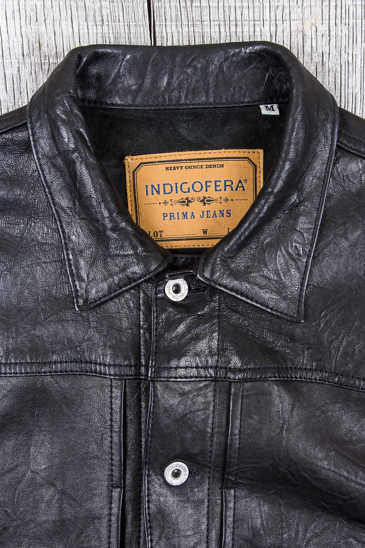 Secondhand Indigofera Black Grant Leather Jacket