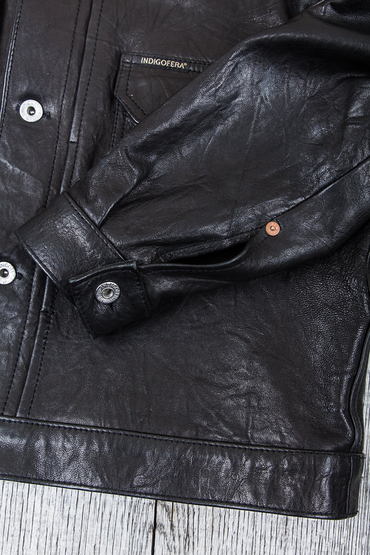 Secondhand Indigofera Black Grant Leather Jacket