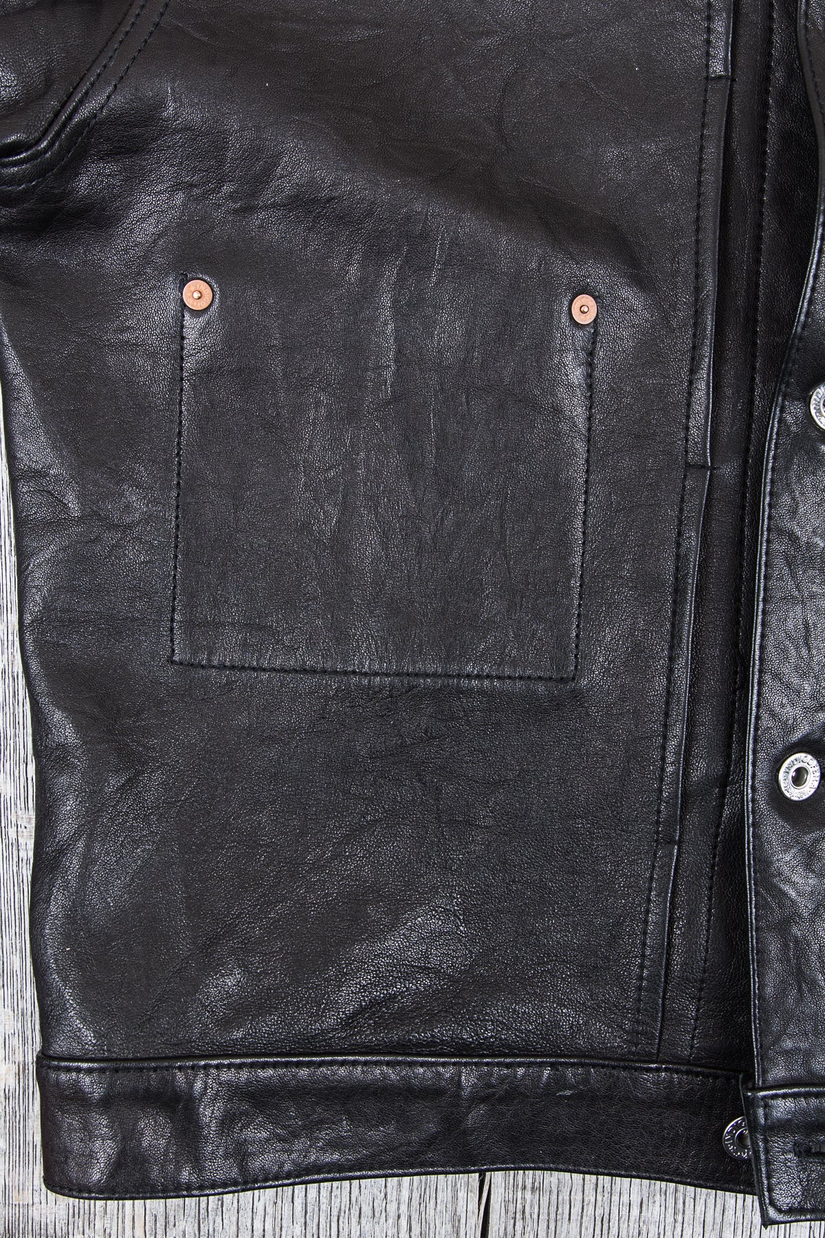 Secondhand Indigofera Black Grant Leather Jacket