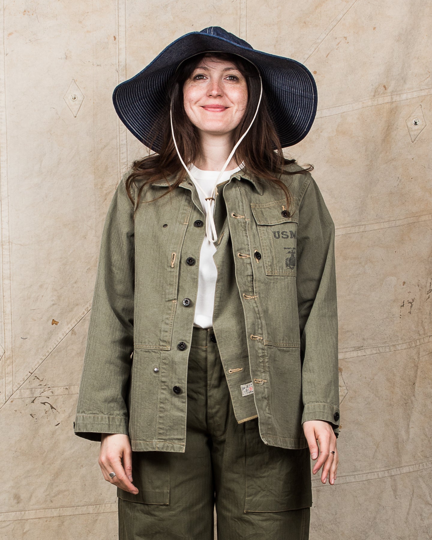 美品VINTAGE 40s U.S.M.C P-44 HBT Jacket 36 WW2 USMC P-44 